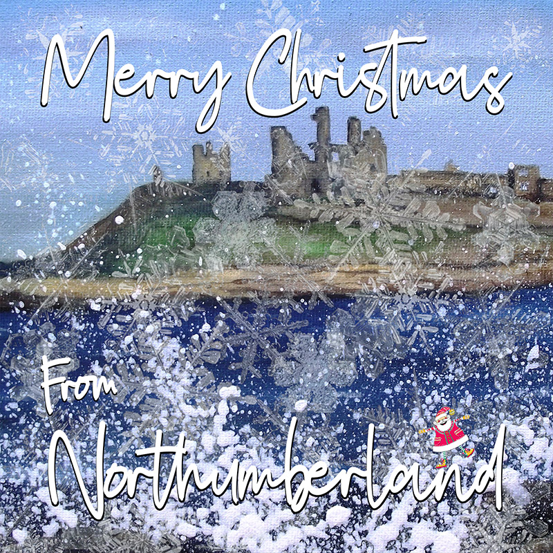 Dunstanburgh Castle Christmas Card